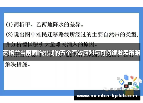 苏格兰当前面临挑战的五个有效应对与可持续发展策略